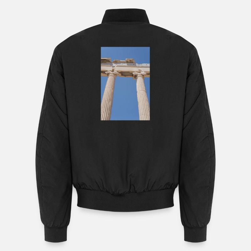 Ancient columns under blue sky, Acropolis - Unisex Bomber Jacket - black