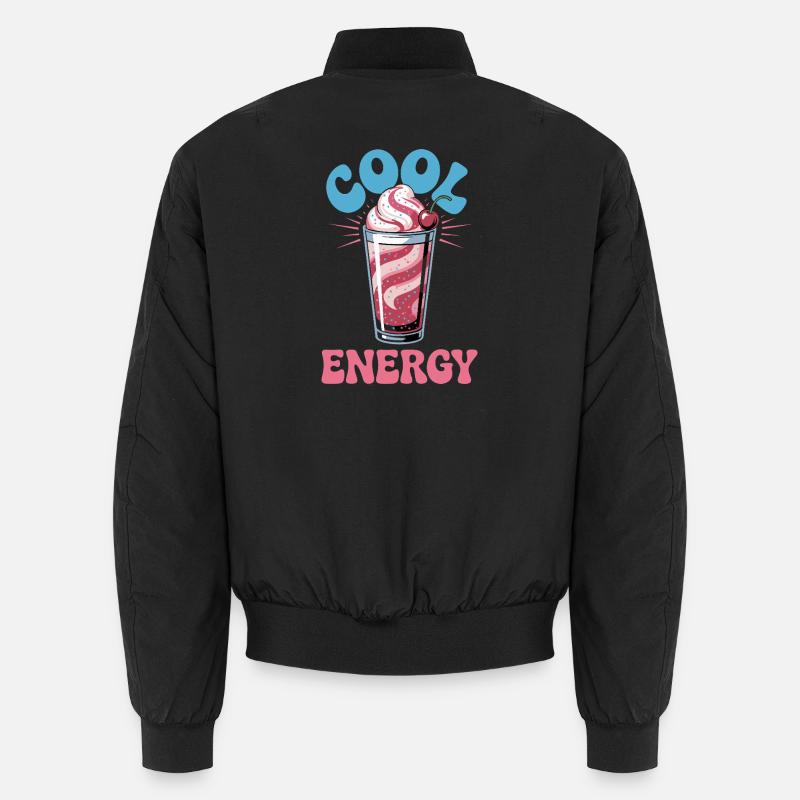  Cool Energy Milkshake Design Mit Kirsche Und Unisex Bomberjacke