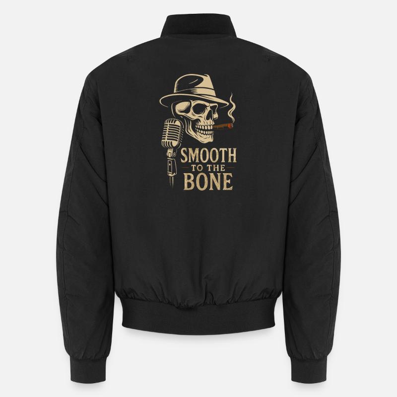 SMOOTH TO THE BONE: Skull Jazz Blues, Hat & C Unisex Bomber Jacket