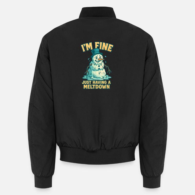 Mir Gehts Gut Schneemann Unisex Bomberjacke