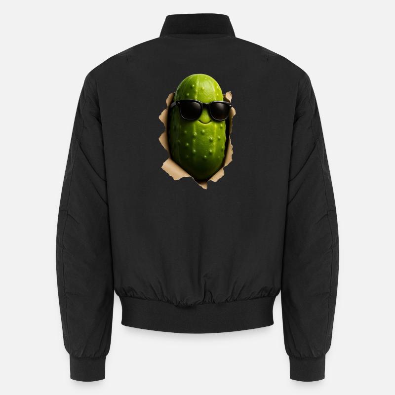 Cucumber Pickle - Unisex Bomber Jacket - black