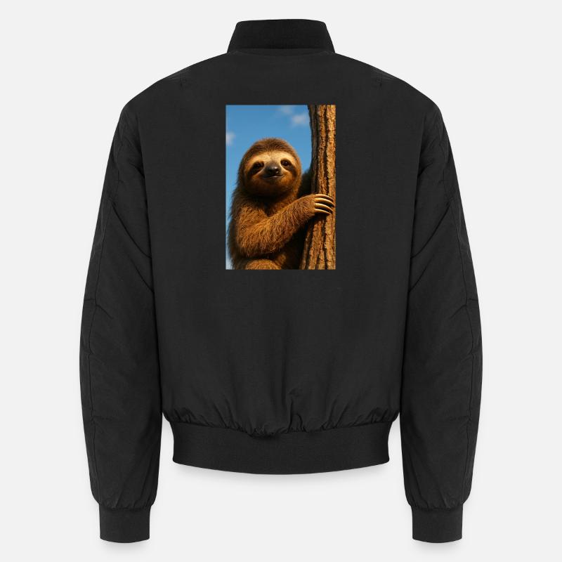 Sunlit sloth tree Unisex Bomber Jacket
