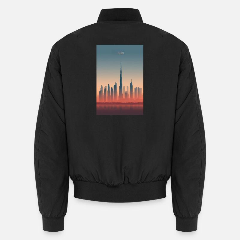 Dubai Skyline dans des teintes pastel Bomber unisexe