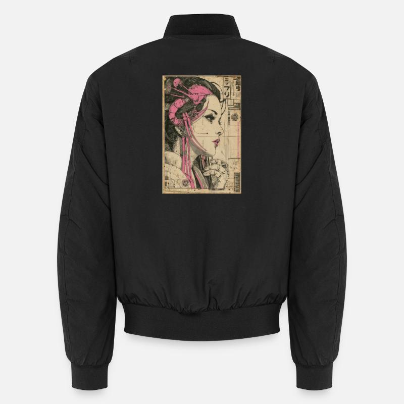 Neon-Circuit-Erbin - Unisex Bomberjacke - Schwarz