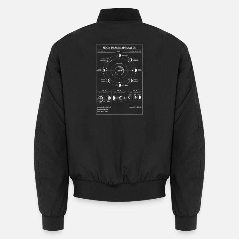 Mondphasenapparat-Diagramm - Unisex Bomberjacke - Schwarz