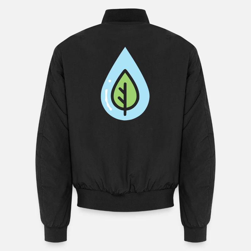 Eco Drop Nature Conservation - Unisex Bomber Jacket - black