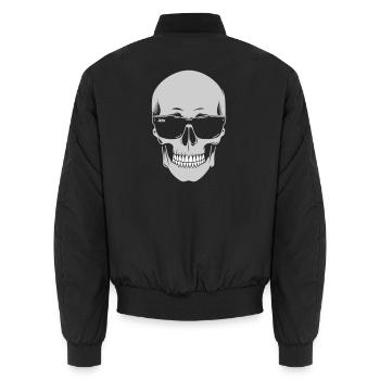 Sunglasses Skeleton Noir - Unisex Bomber Jacket - black - Back - AI Model Male 185 light (185cm)