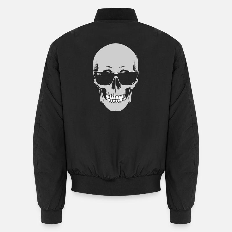 Sunglasses Skeleton Noir - Unisex Bomber Jacket - black