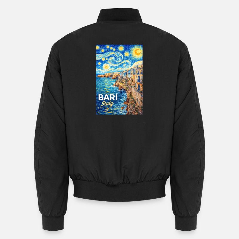 Bari, Italy. - Unisex Bomber Jacket - black