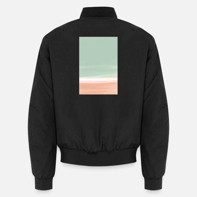Green orange block - customizable Unisex Bomber Jacket