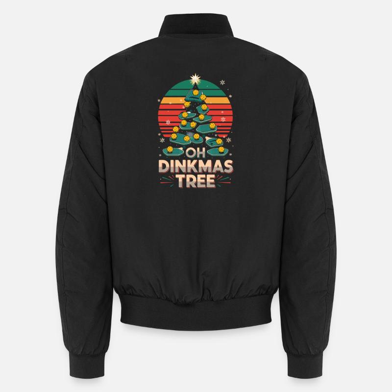 Oh Dinkmas Tree Funny Pickleball - Bomber unisexe - noir