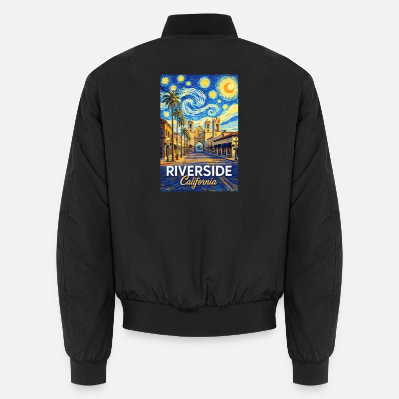 Riverside, California - Unisex Bomber Jacket - black