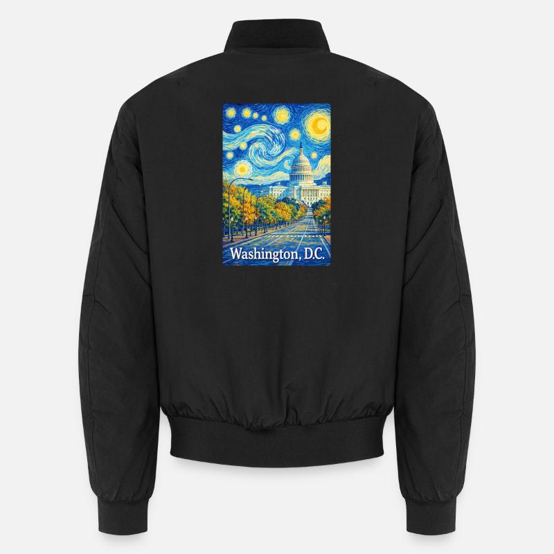 Washington, D.C. - Unisex Bomber Jacket - black