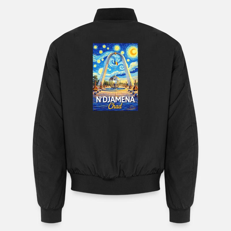 N-Djamena Chad Starry Night - Unisex Bomber Jacket - black
