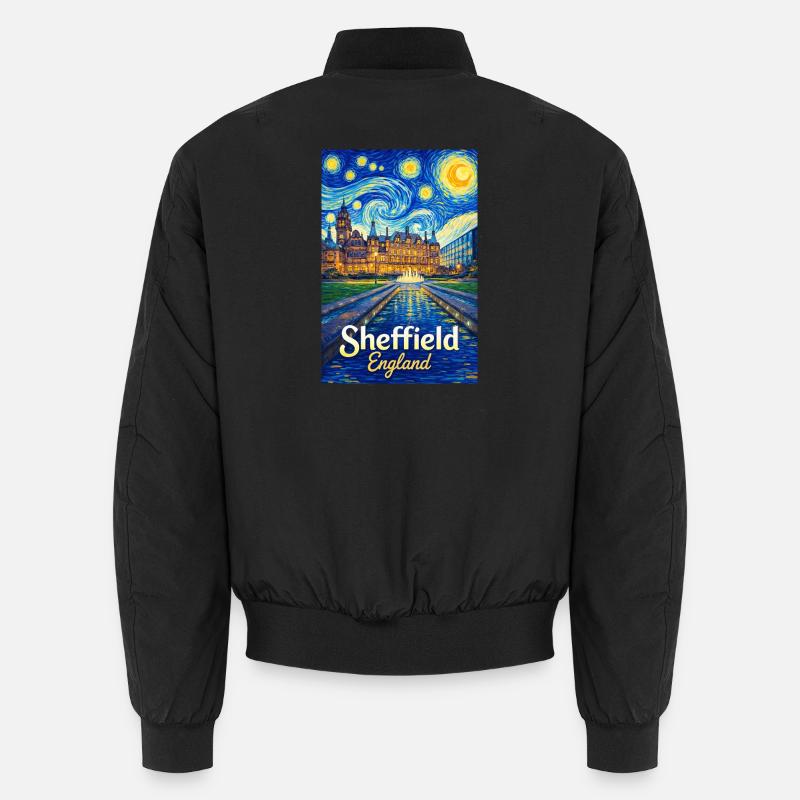 Sheffield England Starry Night Unisex Bomber Jacket