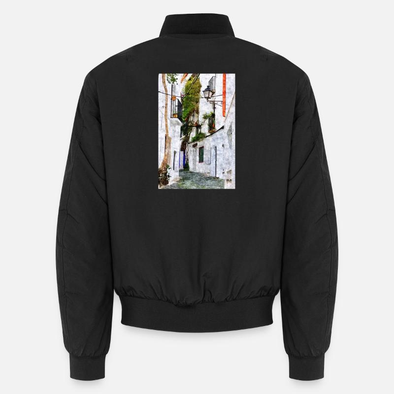 Schöne Stadt Cadaques in Spanien Unisex Bomberjacke