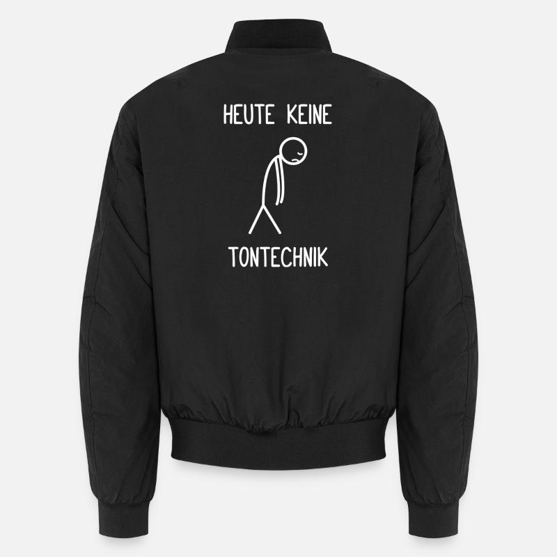 Heute keine Tontechnik Tontechniker Toningenieur - Unisex Bomberjacke - Schwarz