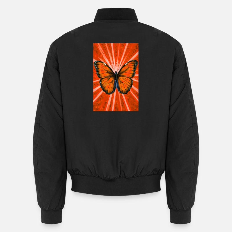 butterfly - Unisex Bomber Jacket - black