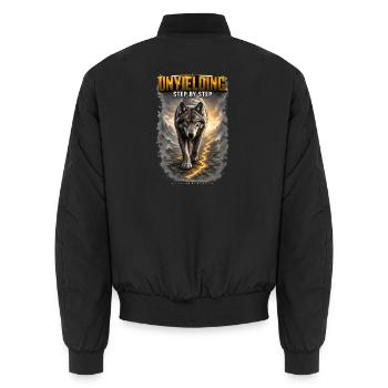 Incassable - Étape par étape / Conception du Loup / - Bomber unisexe - noir - Dos - AI Model Male 185 light (185cm)