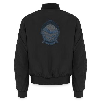 Münchhausener Club – Die Wahrheit hat Flügel - Unisex Bomberjacke - Schwarz - Hinten - AI Model Male 185 light (185cm)