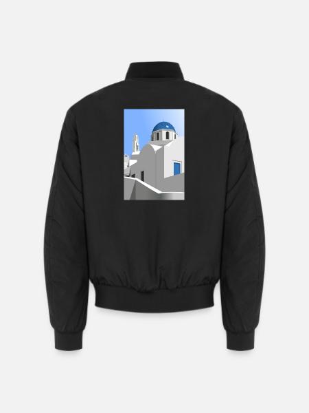 Santorini - Unisex Bomberjacke - Schwarz