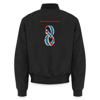 Bund der hoffnungslosen Optimisten - Unisex Bomberjacke - Schwarz - Hinten - AI Model Male 185 light (185cm)