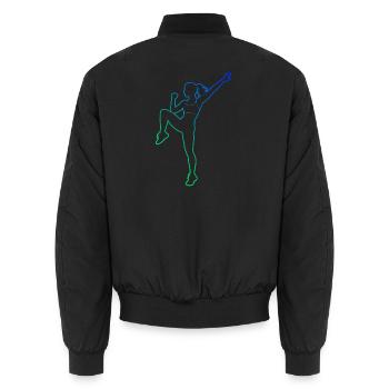 Gruppenfitness Geschenk für eine Fitnesssportlerin - Unisex Bomberjacke - Schwarz - Hinten - AI Model Male 185 light (185cm)
