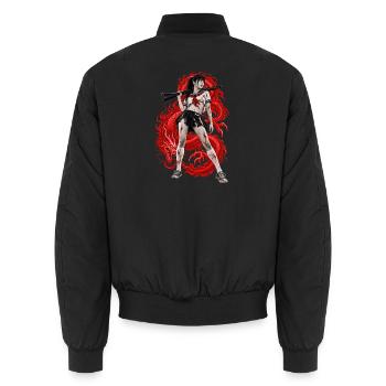 ZOMBIE-KILLER - Unisex Bomberjacke - Schwarz - Hinten - AI Model Male 185 light (185cm)