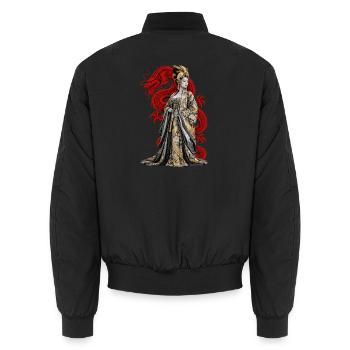 MEISTERMANIPULATOR - Unisex Bomberjacke - Schwarz - Hinten - AI Model Male 185 light (185cm)