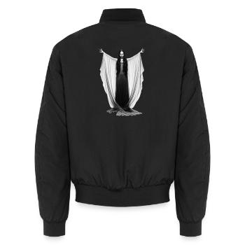 spektral - Unisex Bomberjacke - Schwarz - Hinten - AI Model Male 185 light (185cm)