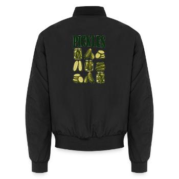 Gurkenraster - Unisex Bomberjacke - Schwarz - Hinten - AI Model Male 185 light (185cm)
