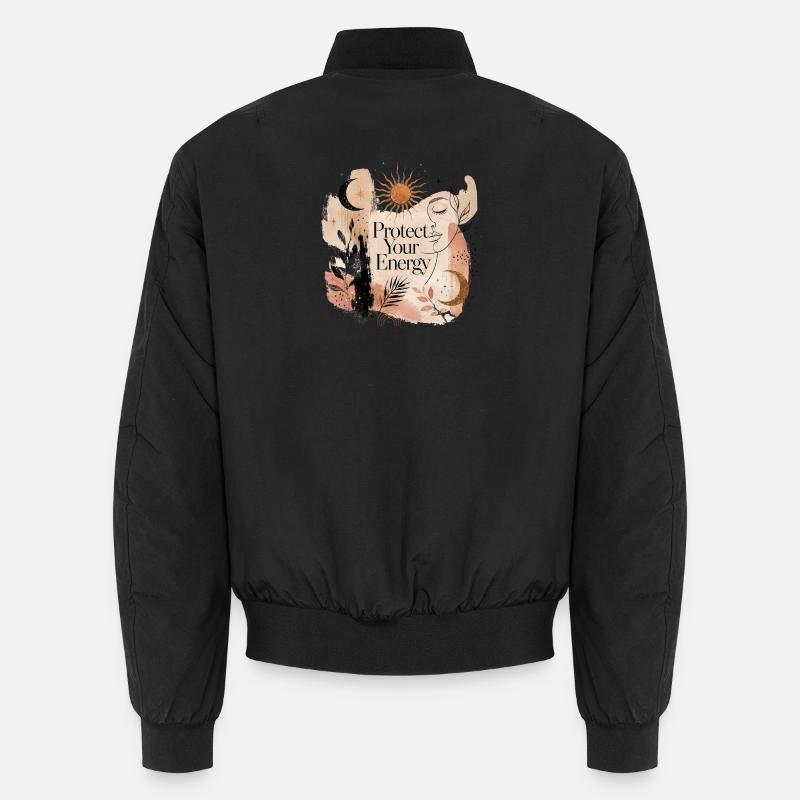 Protect Your Energy – Boho Sky Art Unisex Bomber Jacket