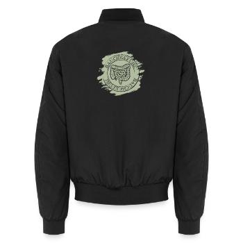 Bauchgefühl - Unisex Bomberjacke - Schwarz - Hinten - AI Model Male 185 light (185cm)