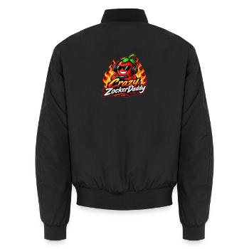 CrazyZockerDaddy - Unisex Bomberjacke - Schwarz - Hinten - AI Model Male 185 light (185cm)