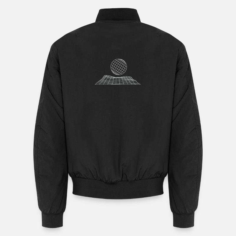 Futuristisches Gitterglobus-Design - Unisex Bomberjacke - Schwarz
