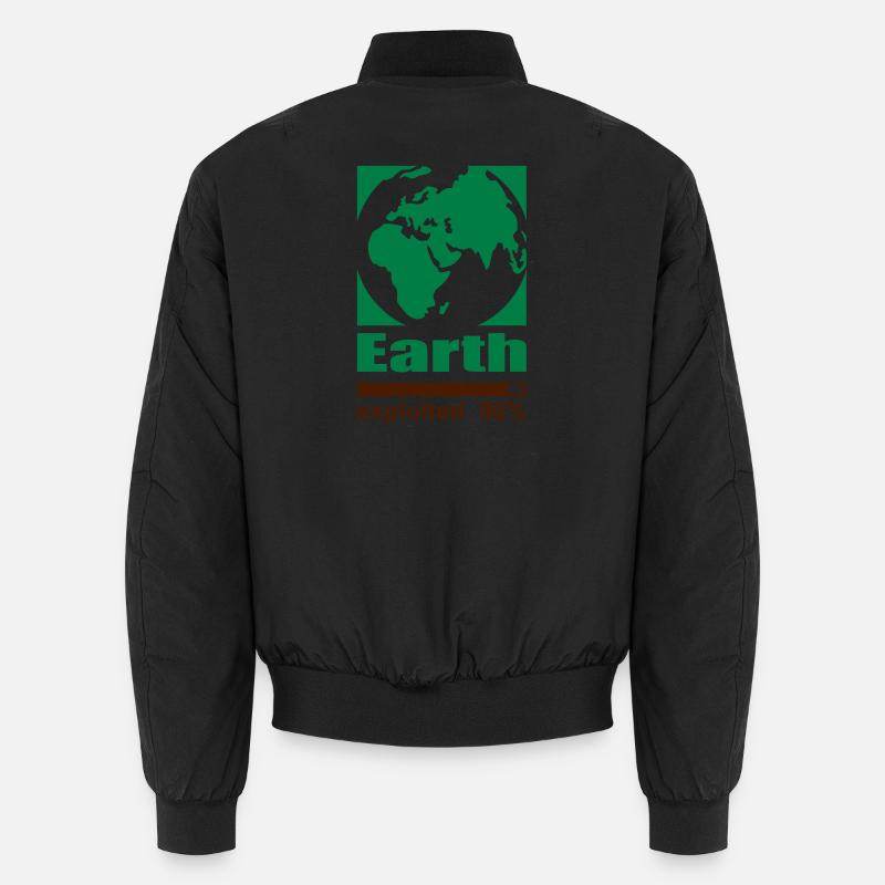 Earth exploited - Unisex Bomberjacke - Schwarz