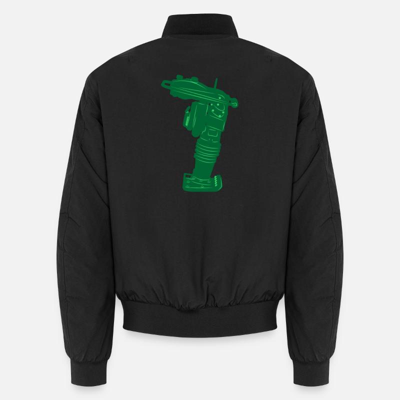 Paver tool vibratory rammer - Unisex Bomber Jacket - black