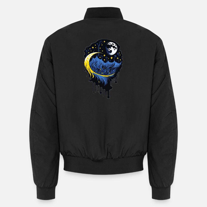 Lune et étoiles Bomber unisexe