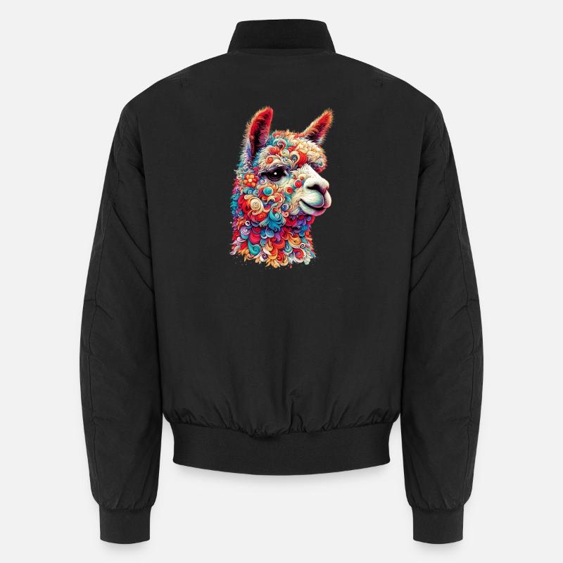 Alpaca - Unisex Bomber Jacket - black