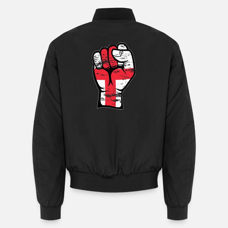 England Flagge Faust Hand used Unisex Bomberjacke