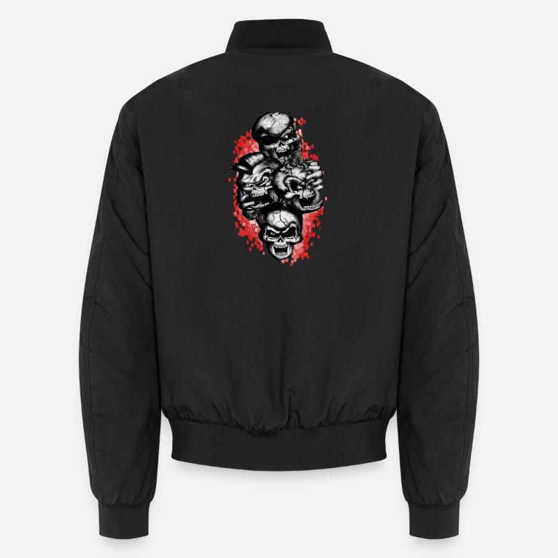 Red Skull Unisex Bomber Jacket