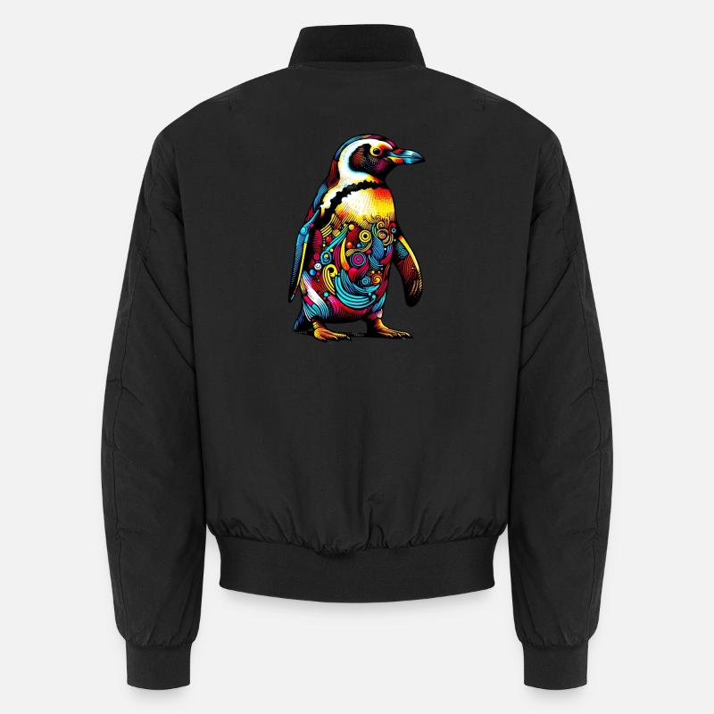 Penguin - Unisex Bomber Jacket - black