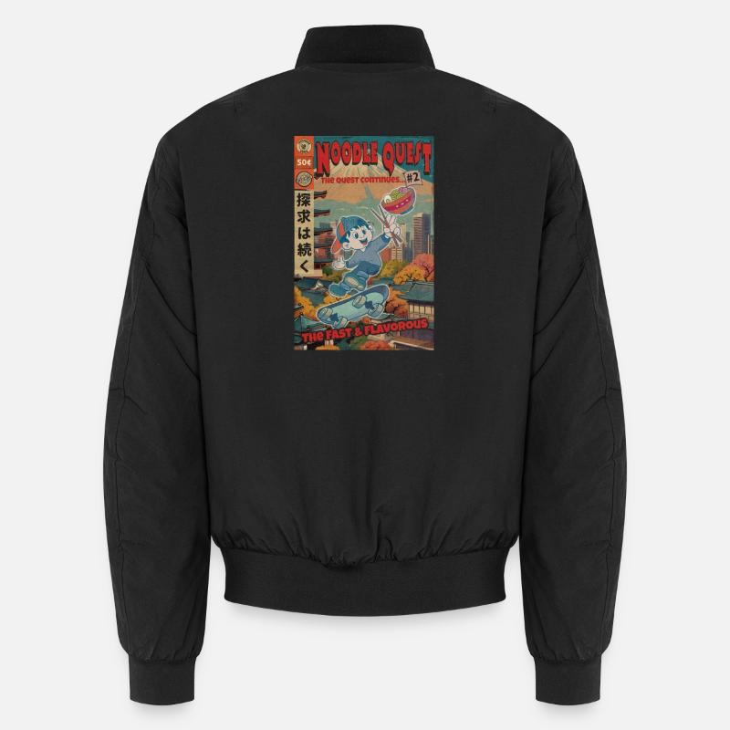 Retro Noodle Quest Comic Unisex Bomberjacke
