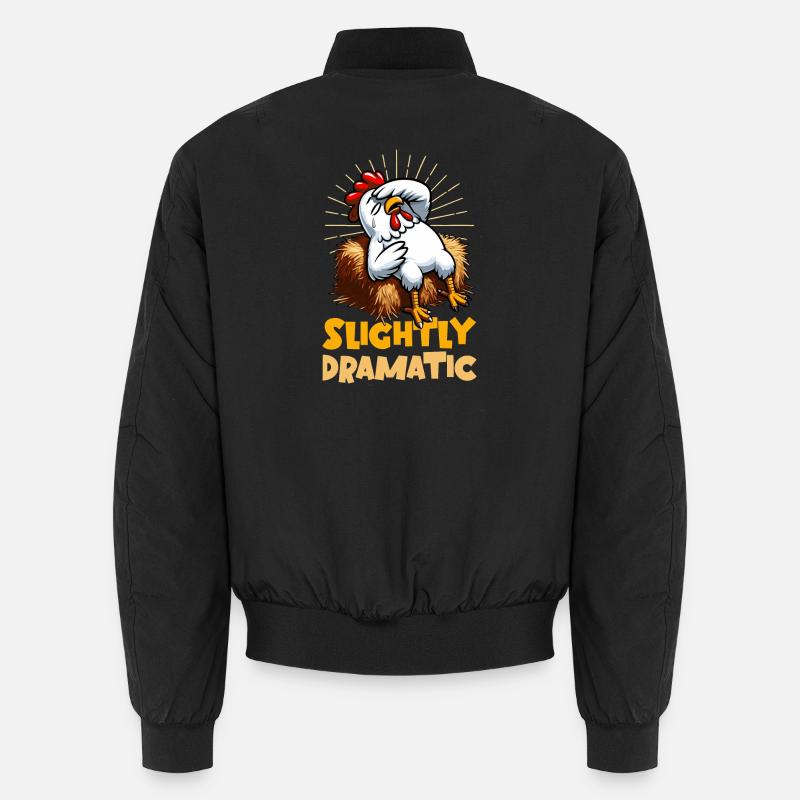 Slightly Dramatic – Poulet sur balle de foin Bomber unisexe