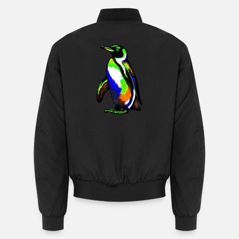 Penguin - Unisex Bomber Jacket - black
