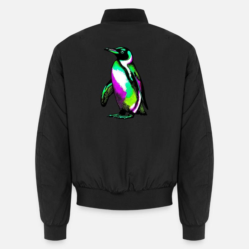 Penguin - Unisex Bomber Jacket - black