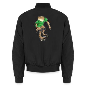 Frog Skater Skateboard - Bomber unisexe - noir - Dos - AI Model Male 185 light (185cm)