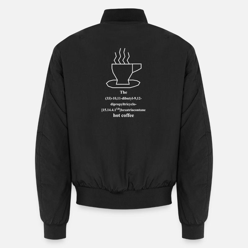 café chaud - IUPAC Nerd Humour - Chimie - blanc Bomber unisexe