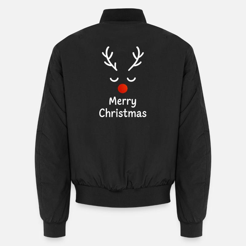 Le visage de Noël de Rudolph Bomber unisexe