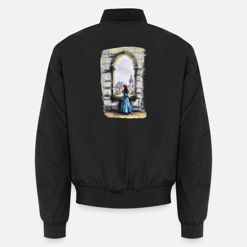 Märchenschloss-Fenstertraum Unisex Bomberjacke